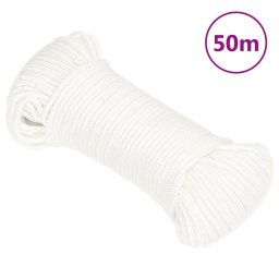 Gossi franghie de barca, alb complet, 3 mm, 50 m, polipropilena