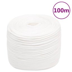 Gossi franghie de barca, alb complet, 8 mm, 100 m, polipropilena