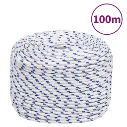 Gossi franghie de barca, alb, 10 mm, 100 m, polipropilena
