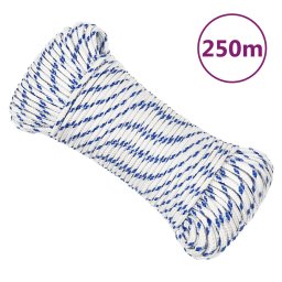Gossi franghie de barca, alb, 5 mm, 250 m, polipropilena
