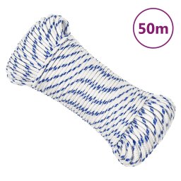 Gossi franghie de barca, alb, 5 mm, 50 m, polipropilena