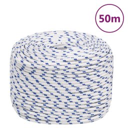 Gossi franghie de barca, alb, 6 mm, 50 m, polipropilena