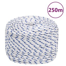 Gossi franghie de barca, alb, 8 mm, 250 m, polipropilena