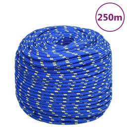Gossi franghie de barca, albastru, 6 mm, 250 m, polipropilena