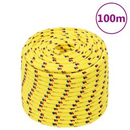 Gossi franghie de barca, galben, 14 mm, 100 m, polipropilena