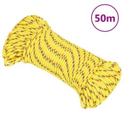 Gossi franghie de barca, galben, 4 mm, 50 m, polipropilena