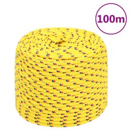 Gossi franghie de barca, galben, 8 mm, 100 m, polipropilena