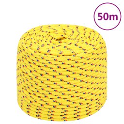 Gossi franghie de barca, galben, 8 mm, 50 m, polipropilena