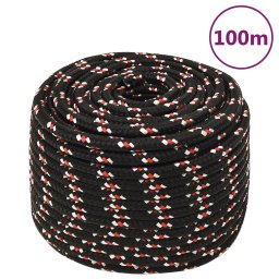 Gossi franghie de barca, negru, 14 mm, 100 m, polipropilena