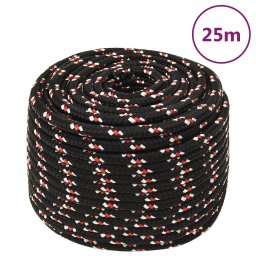 Gossi franghie de barca, negru, 14 mm, 25 m, polipropilena