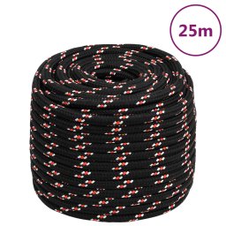 Gossi franghie de barca, negru, 18 mm, 25 m, polipropilena