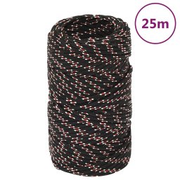 Gossi franghie de barca, negru, 2 mm, 25 m, polipropilena