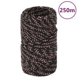 Gossi franghie de barca, negru, 2 mm, 250 m, polipropilena