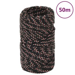 Gossi franghie de barca, negru, 2 mm, 50 m, polipropilena