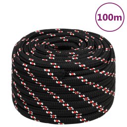 Gossi franghie de barca, negru, 20 mm, 100 m, polipropilena