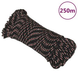 Gossi franghie de barca, negru, 3 mm, 250 m, polipropilena
