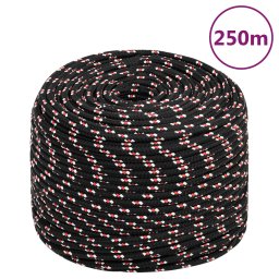 Gossi franghie de barca, negru, 8 mm, 250 m, polipropilena