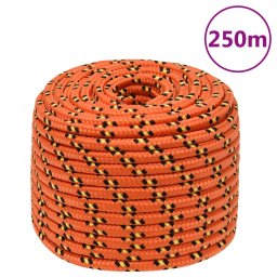 Gossi franghie de barca, portocaliu, 12 mm, 250 m, polipropilena