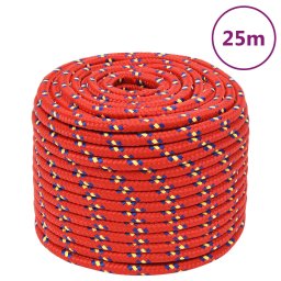 Gossi franghie de barca, rosu, 14 mm, 25 m, polipropilena