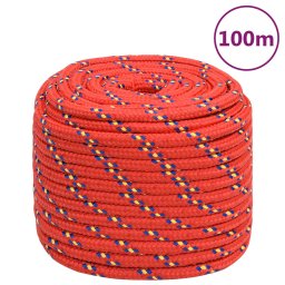 Gossi franghie de barca, rosu, 18 mm, 100 m, polipropilena