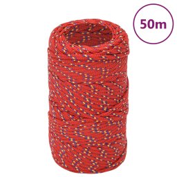 Gossi franghie de barca, rosu, 2 mm, 50 m, polipropilena