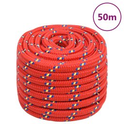 Gossi franghie de barca, rosu, 20 mm, 50 m, polipropilena