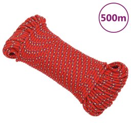 Gossi franghie de barca, rosu, 3 mm, 500 m, polipropilena