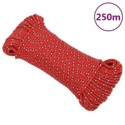 Gossi franghie de barca, rosu, 4 mm, 250 m, polipropilena