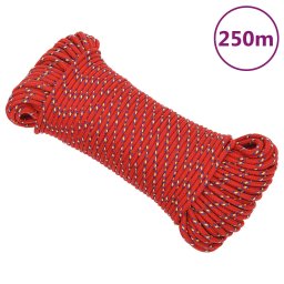 Gossi franghie de barca, rosu, 5 mm, 250 m, polipropilena