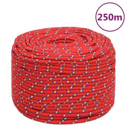 Gossi franghie de barca, rosu, 8 mm, 250 m, polipropilena