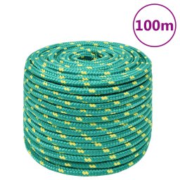 Gossi franghie de barca, verde, 12 mm, 100 m, polipropilena