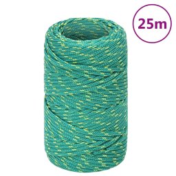 Gossi franghie de barca, verde, 2 mm, 25 m, polipropilena