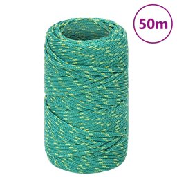 Gossi franghie de barca, verde, 2 mm, 25 m, polipropilena