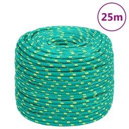 Gossi franghie de barca, verde, 6 mm, 25 m, polipropilena