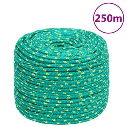 Gossi franghie de barca, verde, 8 mm, 250 m, polipropilena