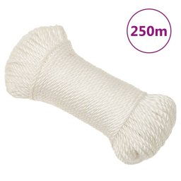 Gossi franghie de lucru, alb, 8 mm, 250 m, polipropilena