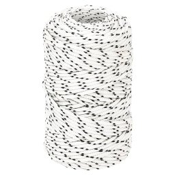 Gossi franghie impletita pentru barca, alb, 2 mm x 100 m, poliester