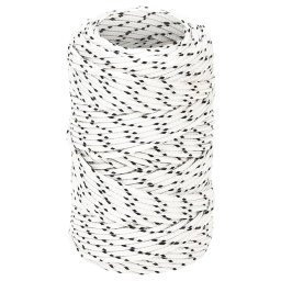 Gossi franghie impletita pentru barca, alb, 2 mm x 25 m, poliester
