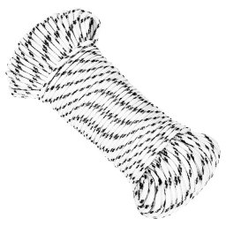 Gossi franghie impletita pentru barca, alb, 3 mm x 50 m, poliester