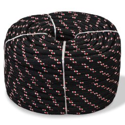Gossi franghie marinareasca din polipropilena, negru, 250 m, 14 mm
