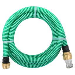 Gossi furtun de aspiratie cu racorduri din alama, verde 1,1" 25 m pvc