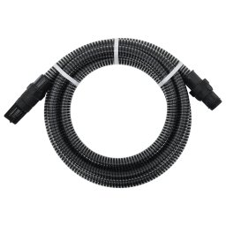 Gossi furtun de aspiratie cu racorduri din pvc, negru 1" 4 m, pvc