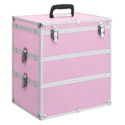 Gossi geanta de cosmetice, roz, 37 x 24 x 40 cm, aluminiu