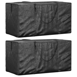 Gossi genti depozitare perne, 2 buc., negru, 150x75x75 cm polietilena