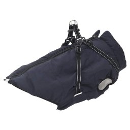 Gossi haina caini cu ham impermeabila reflectorizanta, bleumarin, 3xl