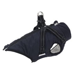 Gossi haina caini cu ham impermeabila reflectorizanta, bleumarin, xl