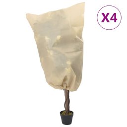 Gossi huse de fleece pentru plante cu snur 4 buc 70 g/m2 0,8x1,2 m