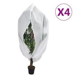 Gossi huse pentru plante din fleece cu fermoar 4 buc 70 g/m2 1x1,55 m