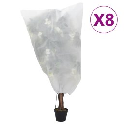 Gossi huse pentru plante din fleece cu snur 8 buc. 70 g/m2 0,8x1 m