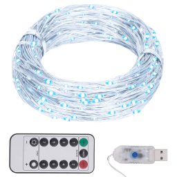 Gossi instalatie cu 150 led-uri, alb rece, 15 m
